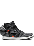 Air Jordan 1 High Og Stash Sneakers — Jet Black — Size US M 6.5 - US W 8 — Front View