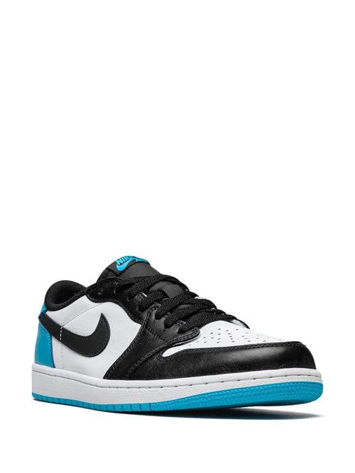 Air Jordan 1 Low Og Unc Sneakers — White/Black/Blue — Size US M 10.5 - US W 12 — Side View