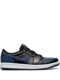 Air Jordan 1 Low Mystic Navy Sneakers — Black/White — Size US M 10.5 - US W 12 — Front View