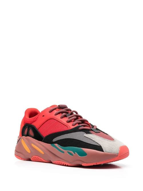 adidas Yeezy Boost 700 Hi-Res Red Sneakers — Bright Red — Size US M 8.5 - US W 10 — Side View