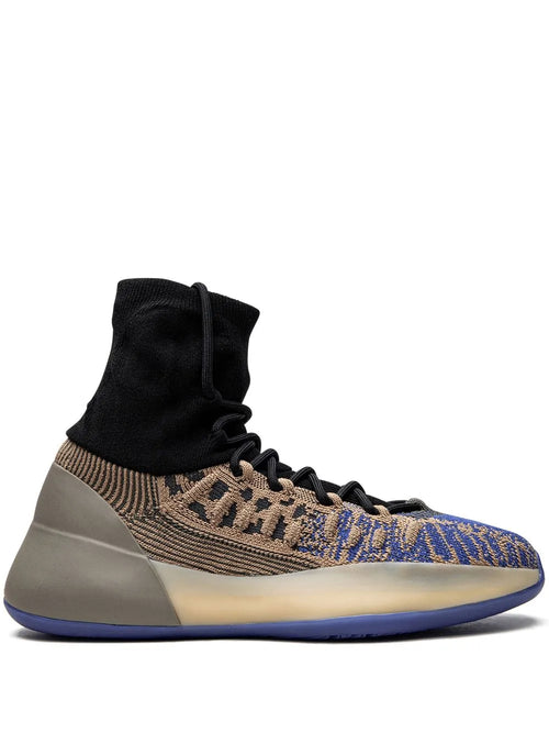 adidas Yeezy Basketball Knit Slate Azure Sneakers — Brown — Size US M 9 - US W 10.5 — Front View