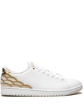 Air Jordan 1 Centre Court White/Metallic Gold/Light Ore Sneakers — Same as shown — Size US M 6.5 - US W 8 — Front View