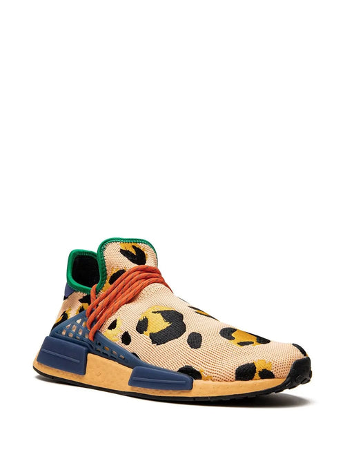 adidas X Pharrell Hu Nmd Animal Print Amber Sneakers — Cheetah Print — Size US M 6 - US W 7.5 — Side View