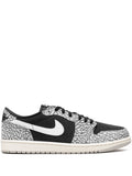Air Jordan 1 Low Sneakers — Black/White — Size US M 10.5 - US W 12 — Front View