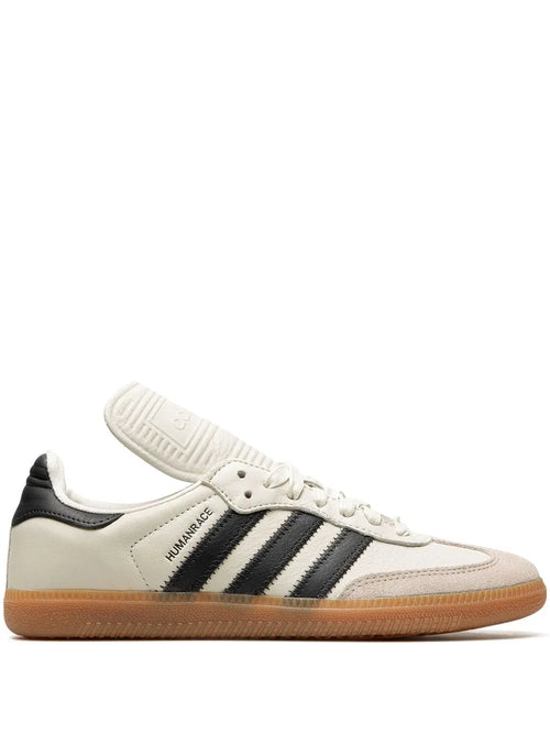 adidas X Human Race Samba White Sneakers — Light Beige — Size US M 11.5 - US W 13 — Front View