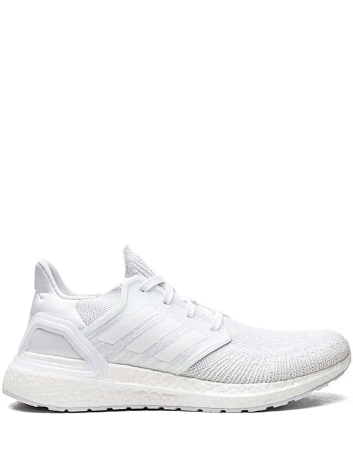 adidas Ultraboost 20 Triple White Sneakers — Same as shown — Size US M 5 - US W 6.5 — Front View