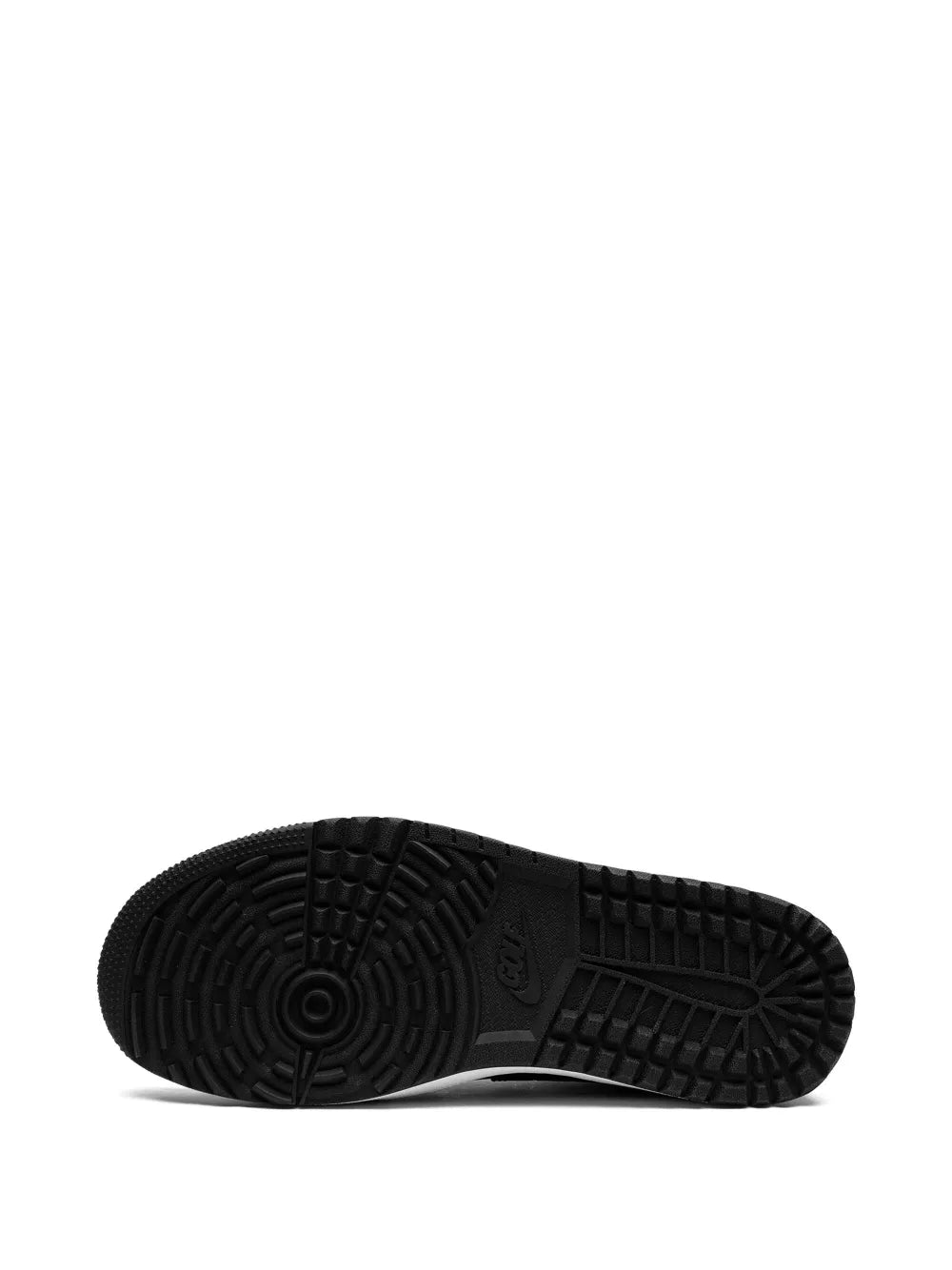 Air Jordan 1 Golf Low Black Croc Sneakers — Black/White — Size US M 6.5 - US W 8 — Back View