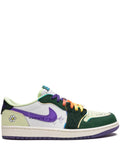 Air Jordan 1 Low Og Doernbecher 2023 Sneakers — Green/Purple/White — Size US M 10.5 - US W 12 — Front View
