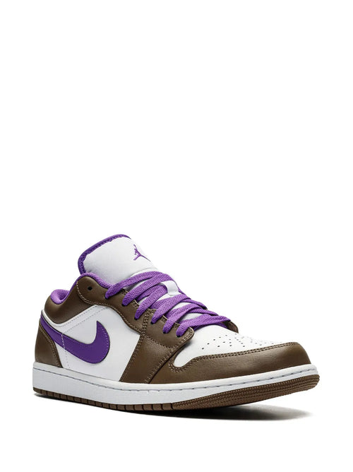 Air Jordan 1 Low Purple Mocha Sneakers — Same as shown — Size US M 10.5 - US W 12 — Side View