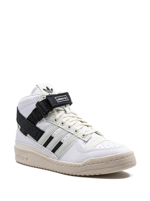 adidas X Parley Forum Mid Sneakers — Black/White — Size US M 6 - US W 7.5 — Side View