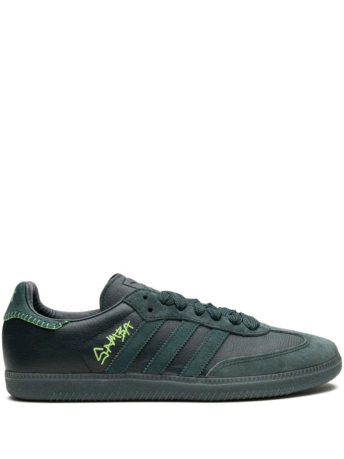 adidas X Jonah Hill Samba Sneakers — Dark Green — Size US M 5 - US W 6.5 — Front View