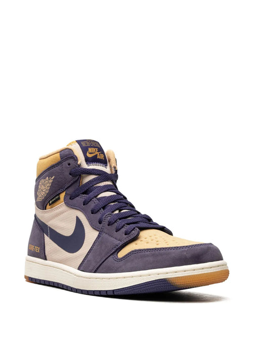 Air Jordan 1 Element Gore-Tex Sky J Purple Sneakers — Purple/Yellow/White — Size US M 6.5 - US W 8 — Side View