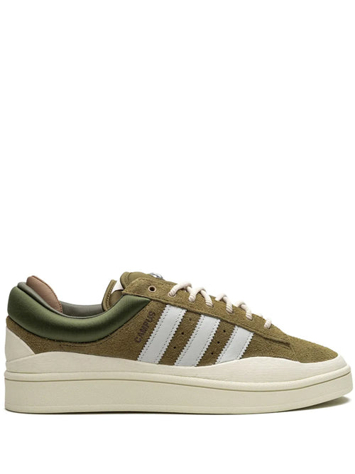 adidas X Bad Bunny Campus Light Olive Sneakers — Green — Size US M 8 - US W 9.5 — Front View