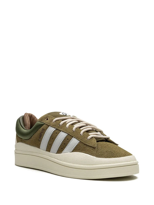 adidas X Bad Bunny Campus Light Olive Sneakers — Green — Size US M 8 - US W 9.5 — Side View