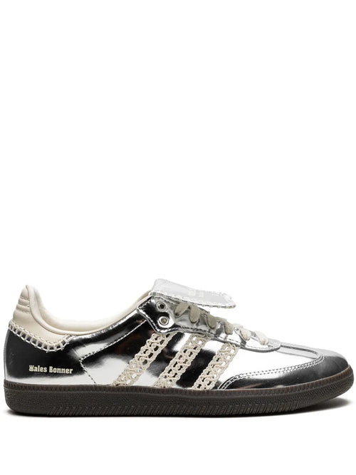 adidas X Wales Bonner Samba Sneakers — Silver-Tone — Size US M 9 - US W 10.5 — Front View