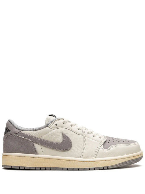 Air Jordan 1 Low Ex Sail Sneakers — Off-White/Grey — Size US M 9.5 - US W 11 — Front View