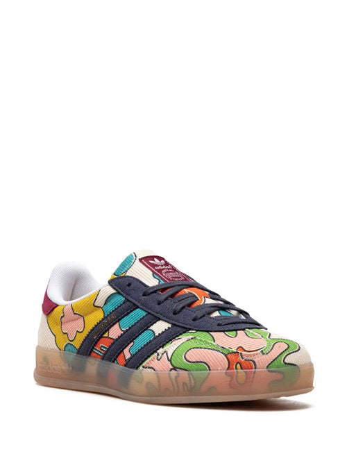 adidas X Sean Wotherspoon Gazelle Indoor Corduroy Sneakers — White — Size US M 9 - US W 10.5 — Side View