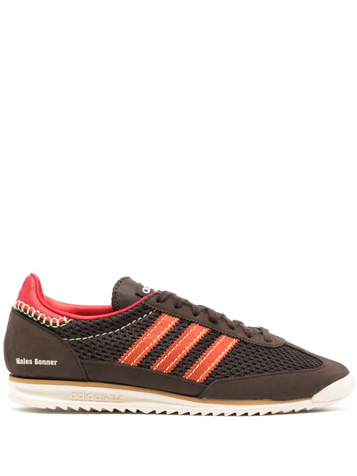 adidas X Wales Bonner Sl72 Knit Sneakers — Brown/Red/Orange — Size US M 6 - US W 7.5 — Front View