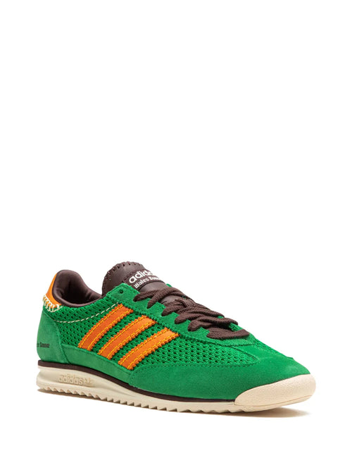 adidas X Wales Bonner Sl72 Knitted Sneakers — Green/Orange — Size US M 6 - US W 7.5 — Side View