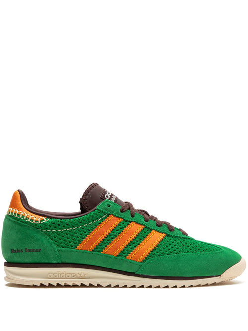 adidas X Wales Bonner Sl72 Knitted Sneakers — Green/Orange — Size US M 6 - US W 7.5 — Front View