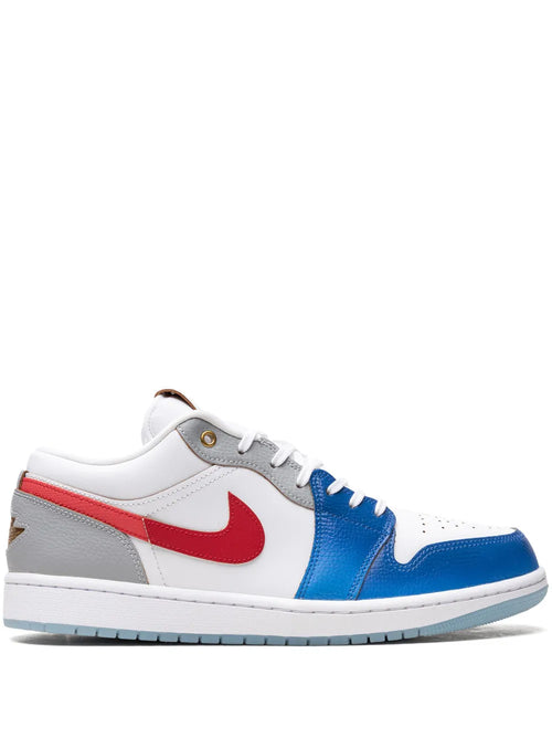 Air Jordan 1 Low Philippines Sneakers — White/Grey/Blue/Red — Size US M 10.5 - US W 12 — Front View