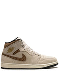 Air Jordan 1 Mid Brown Elephant Sneakers — Brown — Size US M 10.5 - US W 12 — Front View