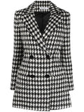 Self Portrait Houndstooth Blazer Dress — Black/ White — Size XS — Front View