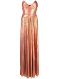 Retrofete Walford Strapless Gown Dress — Red/ Pink — Size XS — Front View