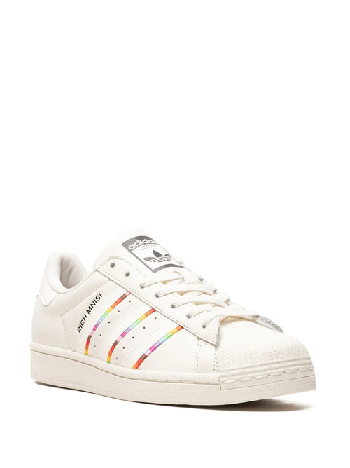 adidas X Rich Mnisi Superstar Pride Sneakers — Cream White — Size US M 9 - US W 10.5 — Side View