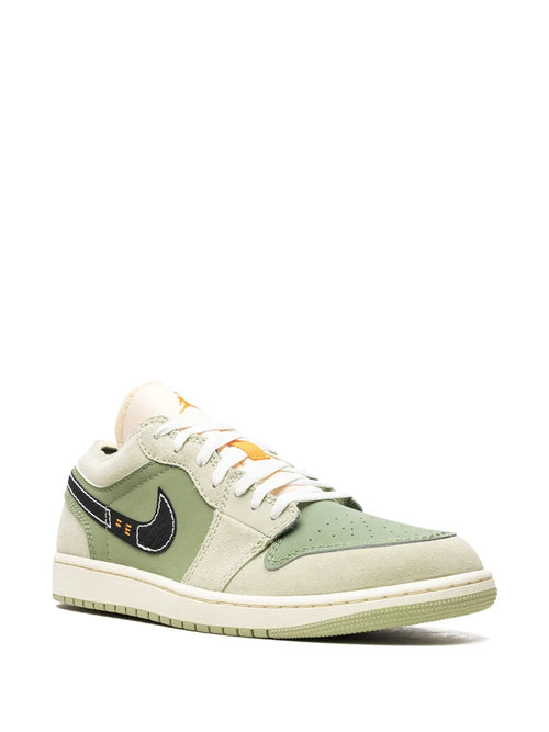 Air Jordan 1 Low Se Craft Sky J Light Olive Sneakers — Light Olive Green — Size US M 9.5 - US W 11 — Side View