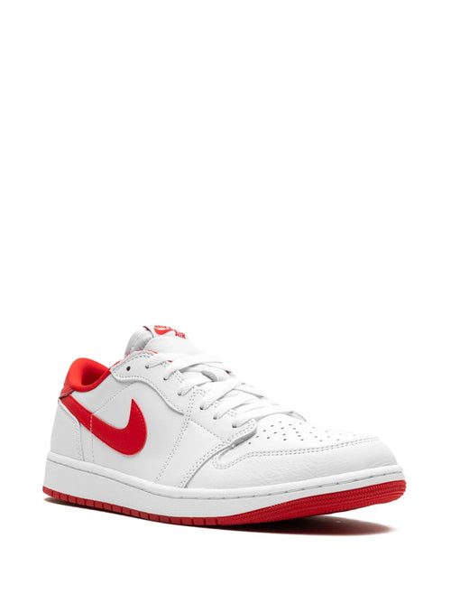 Air Jordan 1 Low Og University Red Sneakers — White/Red — Size US M 10.5 - US W 12 — Side View