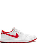 Air Jordan 1 Low Og University Red Sneakers — White/Red — Size US M 10.5 - US W 12 — Front View