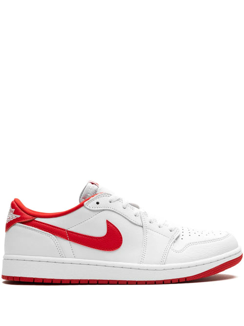 Air Jordan 1 Low Og University Red Sneakers — White/Red — Size US M 10.5 - US W 12 — Front View