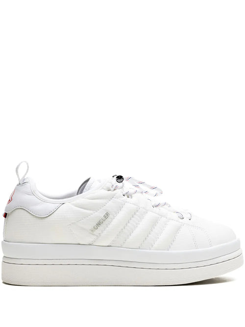 adidas X Moncler Campus Core White Sneakers — White — Size US M 6 - US W 7.5 — Front View