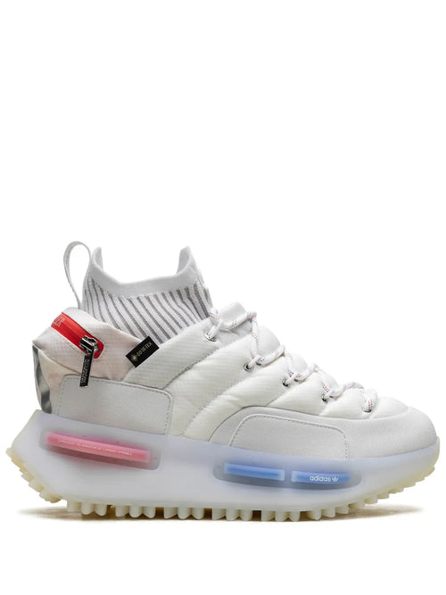 adidas X Moncler Nmd Runner Sneakers — White/Multicolour — Size US M 6 - US W 7.5 — Front View