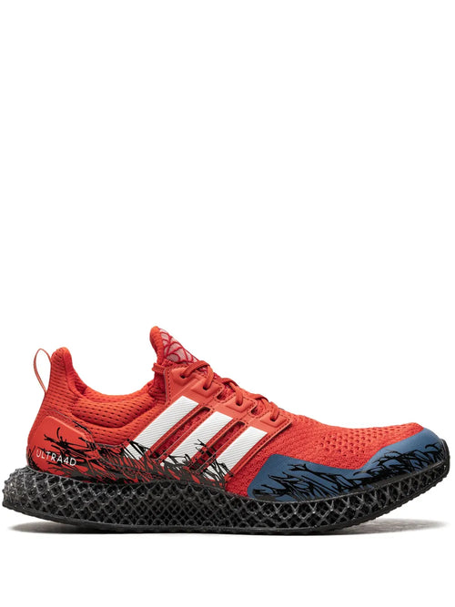 adidas X Marvel Ultra 4D Spider-Man 2 Sneakers — Orange — Size US M 6 - US W 7.5 — Front View