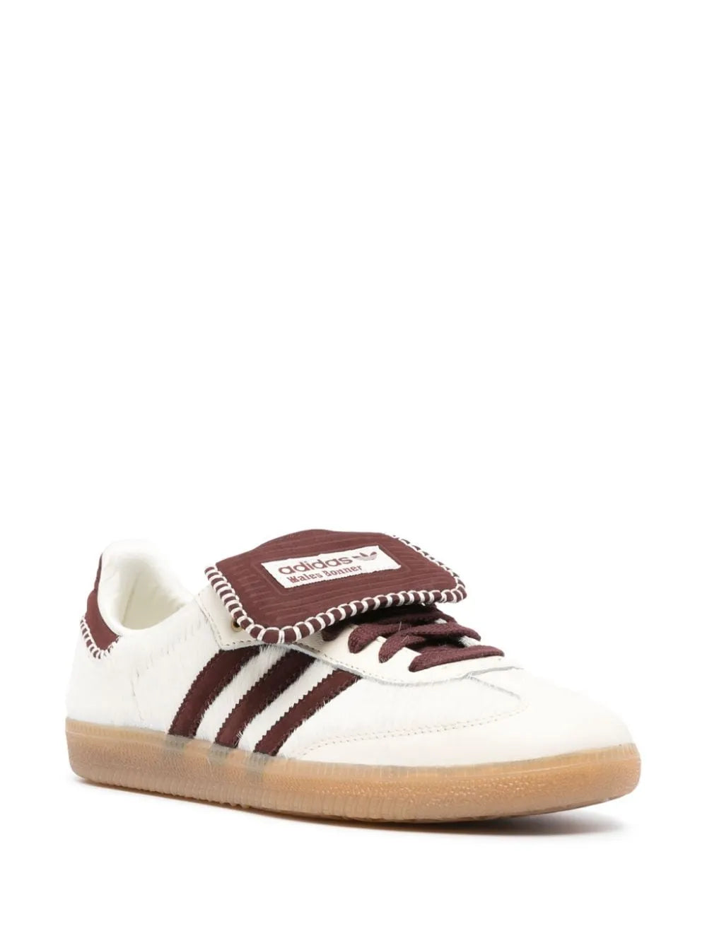 adidas X Wales Bonner Samba Sneakers — White/Dark Brown — Size US M 7 - US W 8.5 — Side View
