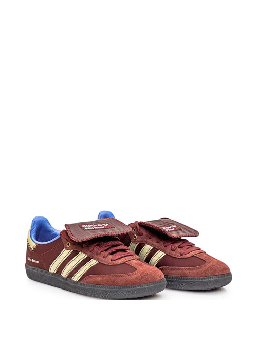 adidas X Wales Bonner Suede Sneakers — Bordeaux Red/Almond Beige — Size US M 8 - US W 9.5 — Side View