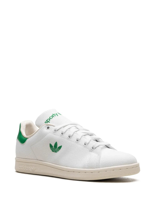 adidas X Sporty & Rich Stan Smith White/Green Sneakers — White/Green — Size US M 9 - US W 10.5 — Side View