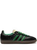 adidas X Wales Bonner Samba Black Sneakers — Black/Green/Ecru — Size US M 9 - US W 10.5 — Front View
