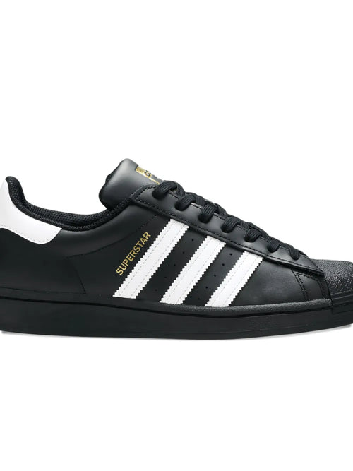 adidas Superstar Sneakers — Black — Size US M 11.5 - US W 13 — Side View