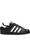 adidas Superstar Sneakers — Black — Size US M 11.5 - US W 13 — Front View