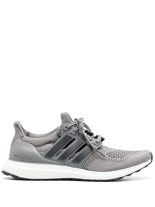 adidas Ultraboost Low-Top Sneakers — Grey/White — Size US M 5 - US W 6.5 — Front View