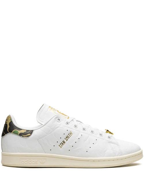 adidas X Bape Stan Smith 30Th Anniversary Sneakers — White — Size US M 8 - US W 9.5 — Front View