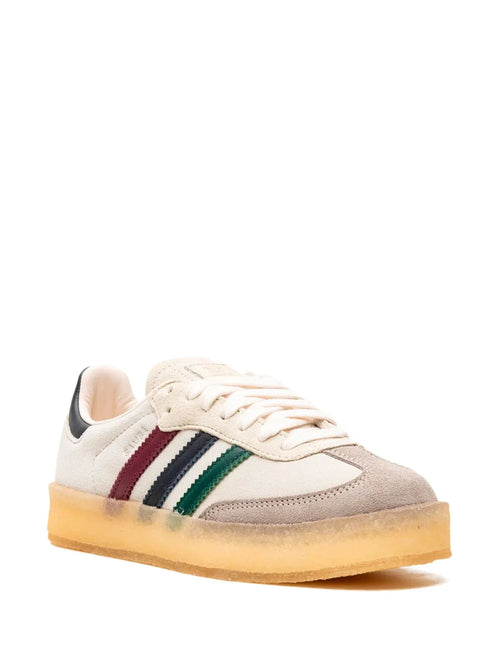 adidas X Kith X Clarks Samba Kithmas - Multi-Color Stripes Sneakers — Chalk White/Multicolour — Size US M 6 - US W 7.5 — Side View