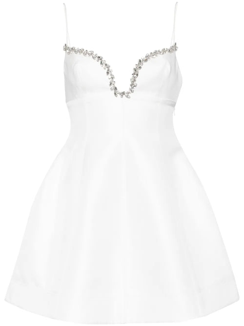 Acler Sweetheart Neckline Dress — White/ Ivory — Size XS — Front View