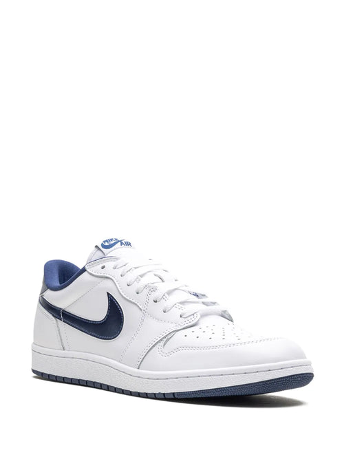 Air Jordan 1 Low 85 Metallic Navy Sneakers — White — Size US M 11.5 - US W 13 — Side View