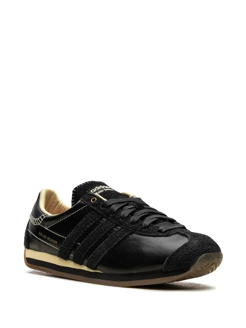adidas X Wales Bonner Country Core Black/Easy Yellow Sneakers — Black/Pastel Yellow/Suede — Size US M 9 - US W 10.5 — Side View