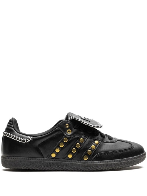adidas X Wales Bonner Samba  Studded Pack - Black Sneakers — Black — Size US M 9 - US W 10.5 — Front View