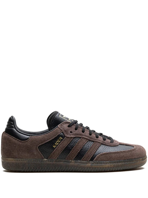 adidas X Kader Samba Adv Kader Sylla - Core Black/Brown/Gum Sneakers — Brown/Black — Size US M 5 - US W 6.5 — Front View